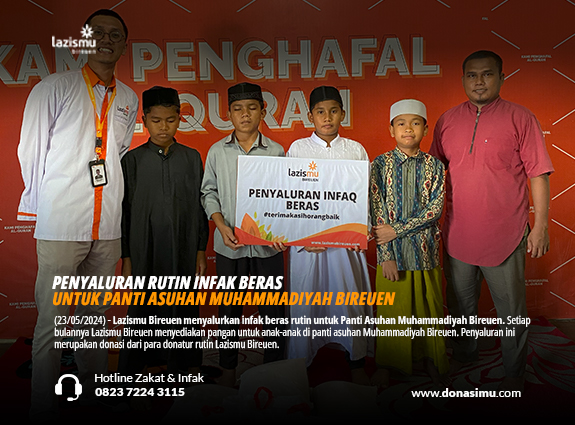 Penyaluran Infaq Beras Untuk Anak Panti