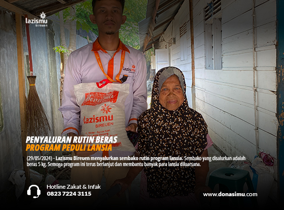 Penyaluran Sembako Rutin Untuk Lansia